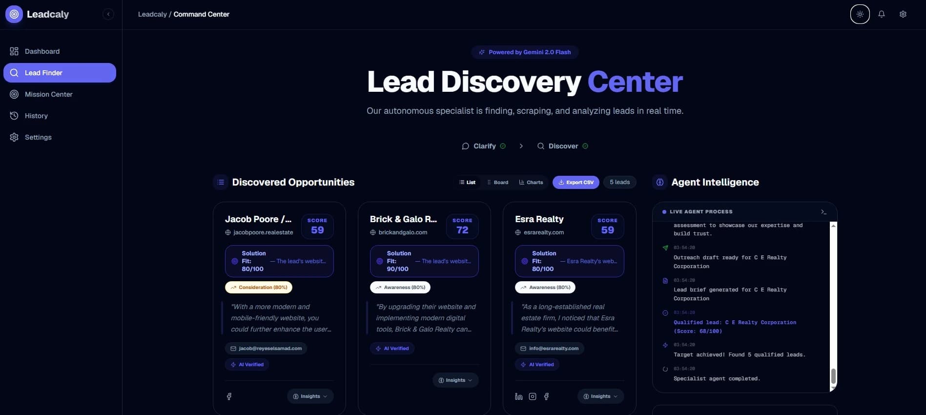Leadcally Platform